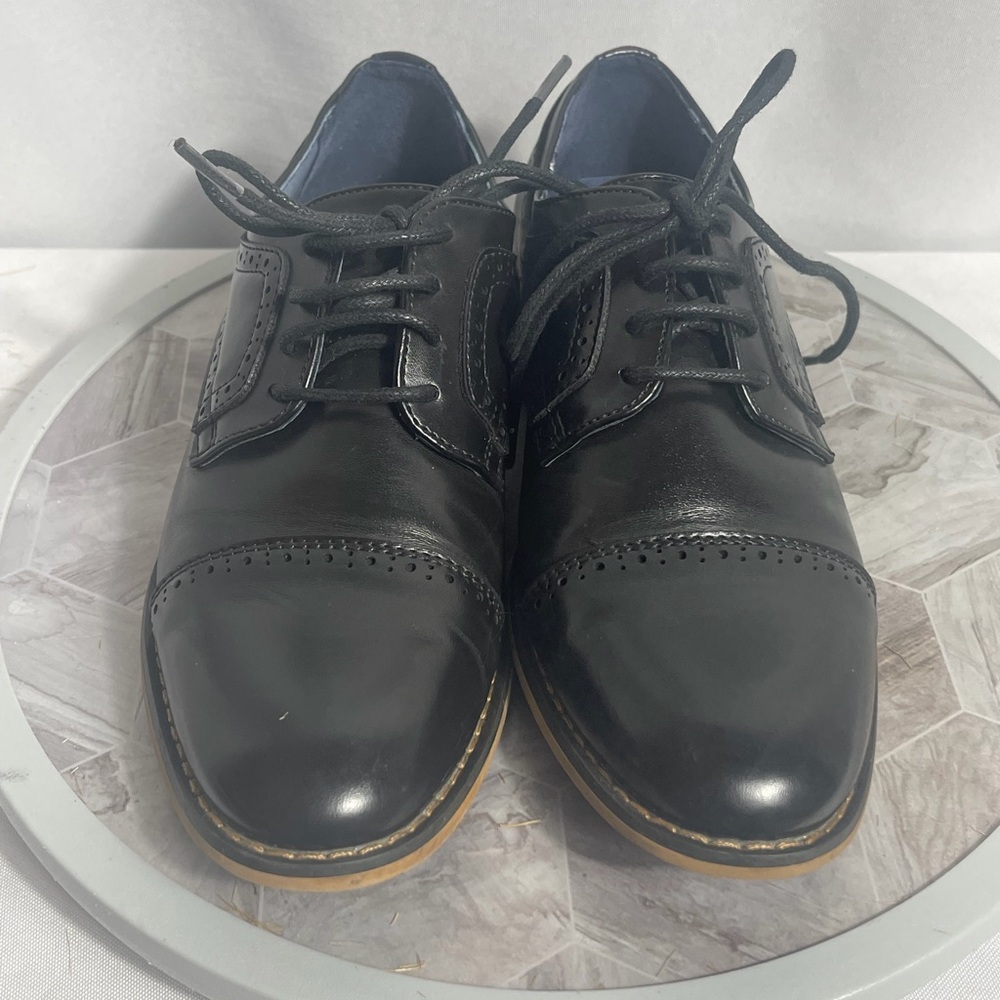 Bruno Marc Prince K1 Black Oxford Dress Shoes Boys US 3 Party Formal